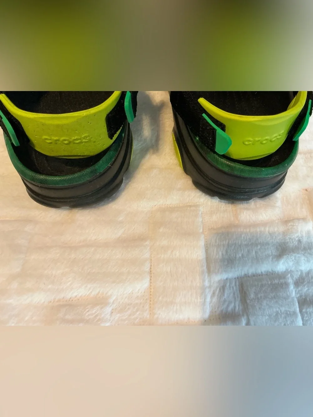 CROCS All-Terrain Men’s Green Alien 👽 Tie-Dye W/Heel Strap & UFO Jibbitz - 11